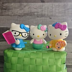 Lot of Three 2013 Sanrio Hello Kitty McDonald's Toys Artist Teacher Mermaid Gift
